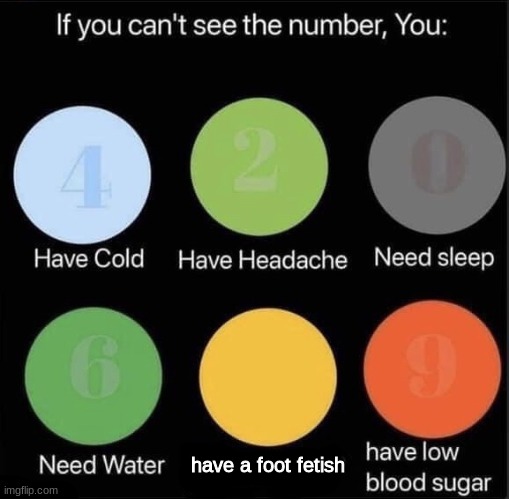 have a foot fetish | made w/ Imgflip meme maker