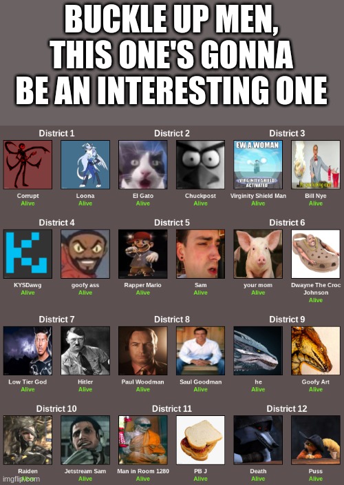 BUCKLE UP MEN, THIS ONE'S GONNA BE AN INTERESTING ONE | made w/ Imgflip meme maker