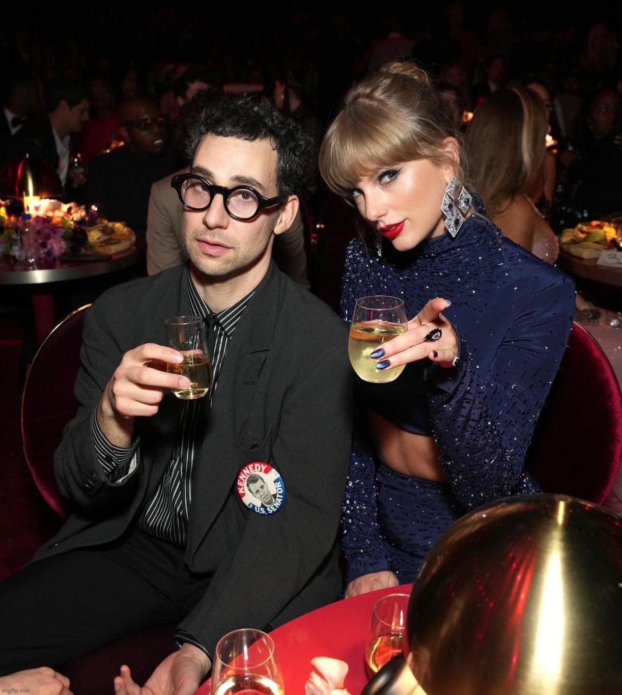 Taylor Swift and Jack Antonoff pointing | image tagged in taylor swift and jack antonoff pointing | made w/ Imgflip meme maker