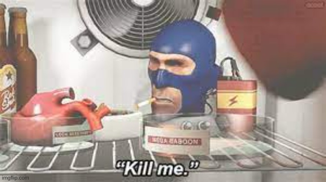 Me when no hunger games (I've been binging tf2 videos/memes on youtube) | image tagged in spy kill me,tf2,team fortress 2 | made w/ Imgflip meme maker