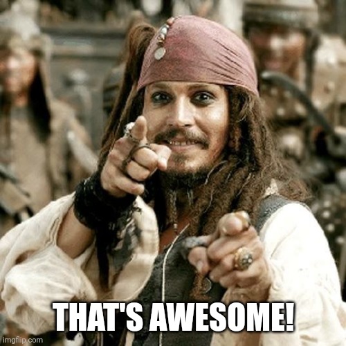 POINT JACK | THAT'S AWESOME! | image tagged in point jack | made w/ Imgflip meme maker