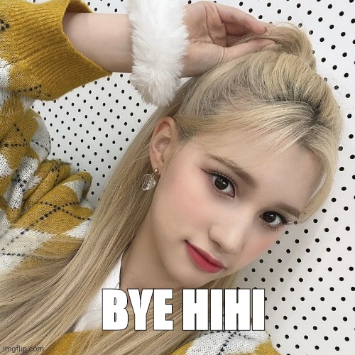 BYE HIHI | made w/ Imgflip meme maker