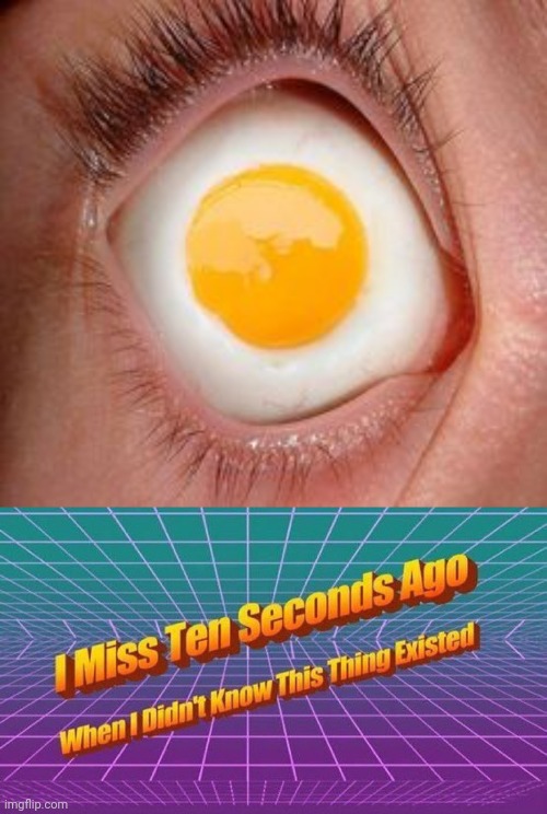The egg eye | image tagged in i miss ten seconds ago,cursed image,eggs,egg,eye,memes | made w/ Imgflip meme maker