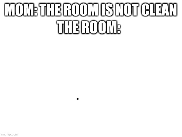 Why do moms be like this | THE ROOM:; MOM: THE ROOM IS NOT CLEAN | image tagged in mom,bruh,clean | made w/ Imgflip meme maker