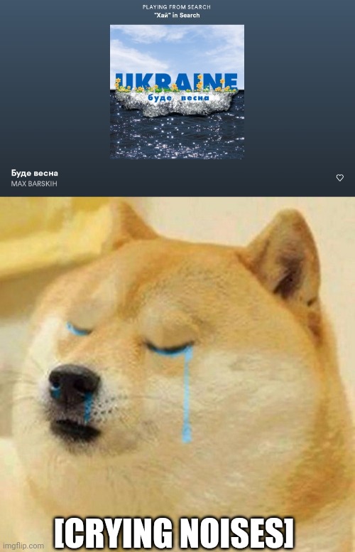 [CRYING NOISES] | image tagged in doge crying | made w/ Imgflip meme maker