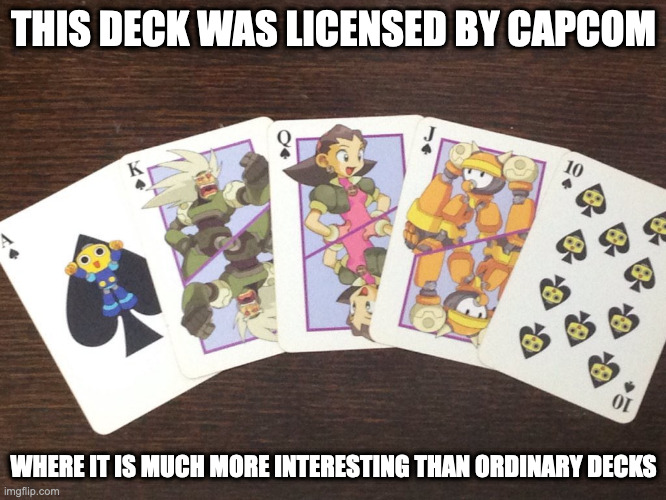 Mega Man Legends-Themed 52-Card Deck | THIS DECK WAS LICENSED BY CAPCOM; WHERE IT IS MUCH MORE INTERESTING THAN ORDINARY DECKS | image tagged in cards,memes,megaman,megaman legends | made w/ Imgflip meme maker