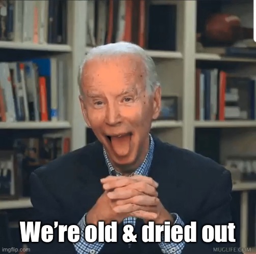 biden old fart | We’re old & dried out | image tagged in biden old fart | made w/ Imgflip meme maker