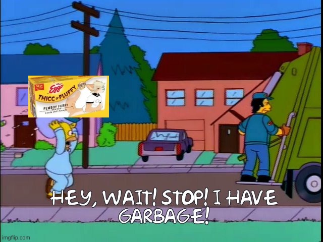 Hey wait stop i have garbage | image tagged in hey wait stop i have garbage | made w/ Imgflip meme maker