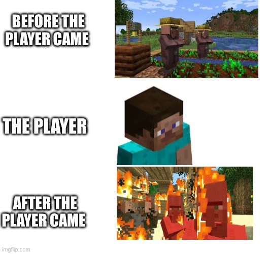 BEFORE THE PLAYER CAME; THE PLAYER; AFTER THE PLAYER CAME | made w/ Imgflip meme maker