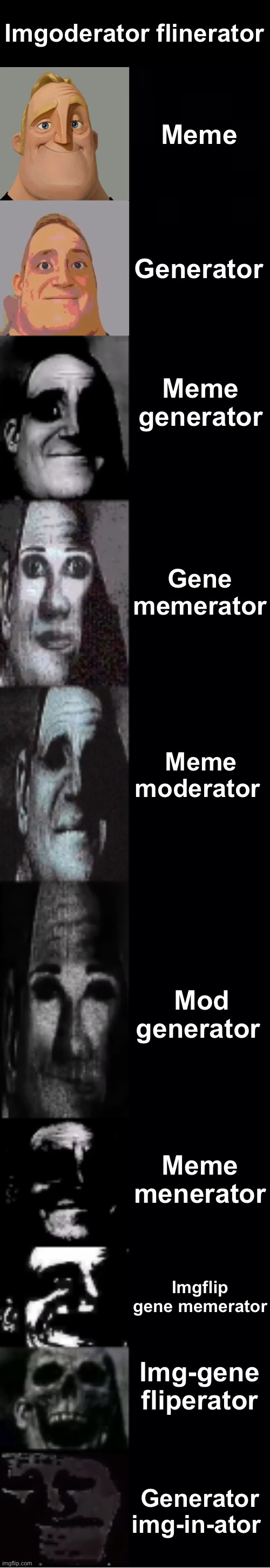 Keep reading till the end for a prize! | Imgoderator flinerator; Meme; Generator; Meme generator; Gene memerator; Meme moderator; Mod generator; Meme menerator; Imgflip gene memerator; Img-gene fliperator; Generator img-in-ator | image tagged in mr incredible becoming uncanny,extended hd,what the,thisisshit,why,stop reading the tags | made w/ Imgflip meme maker