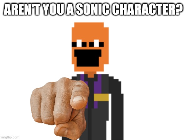 AREN'T YOU A SONIC CHARACTER? | made w/ Imgflip meme maker