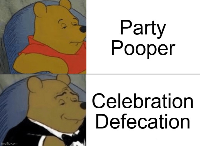 Entertainment Eradicator! | Party
Pooper; Celebration
Defecation | image tagged in party pooper,show stopper,bummer,no fun,downer,celebration | made w/ Imgflip meme maker