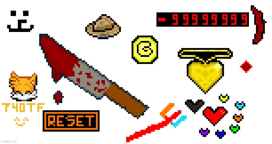 Finally Done! Genocide package pixel art from undertale. | image tagged in undertale | made w/ Imgflip meme maker