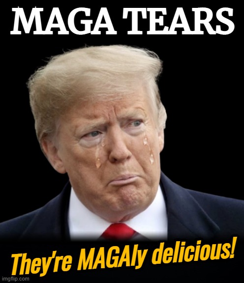 MAGA TEARS | image tagged in maga,tears,delicious,crybabies,snowflakes,traitors | made w/ Imgflip meme maker