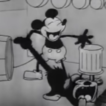 Mickey mouse pulling cat's tail Blank Meme Template