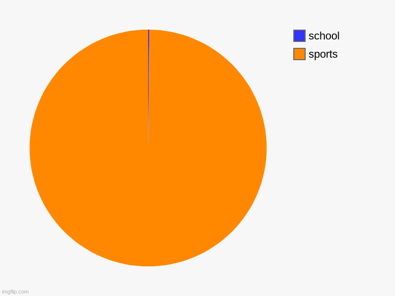 sports, school | image tagged in charts,pie charts | made w/ Imgflip chart maker
