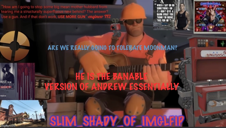 Oh yeah new announcement temp | ARE WE REALLY GOING TO TOLERATE MOONMAN? HE IS THE BANABLE VERSION OF ANDREW ESSENTIALLY | made w/ Imgflip meme maker