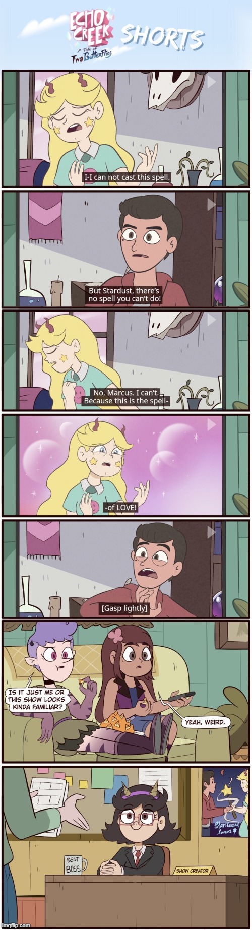 Echo Creek: A Tale of Two Butterflies Shorts (3) | image tagged in morningmark,svtfoe,comics/cartoons,star vs the forces of evil,comics,memes | made w/ Imgflip meme maker