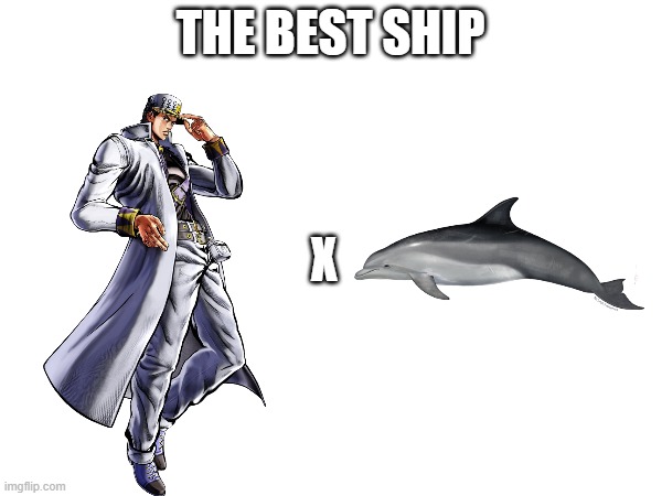 ya | THE BEST SHIP; X | image tagged in jojo meme | made w/ Imgflip meme maker