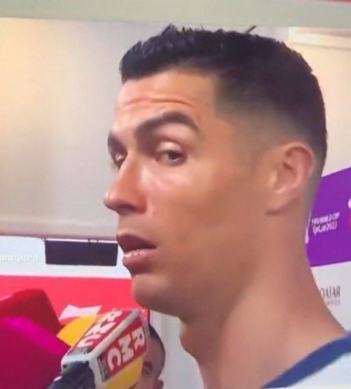 High Quality Cristiano Ronaldo stare Blank Meme Template