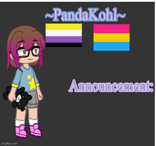 New announcement PandaKohl | image tagged in announcement | made w/ Imgflip meme maker