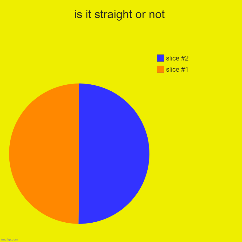 is it straaght? | is it straight or not | | image tagged in charts,pie charts | made w/ Imgflip chart maker