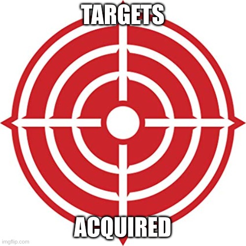 Bullseye | TARGETS ACQUIRED | image tagged in bullseye | made w/ Imgflip meme maker