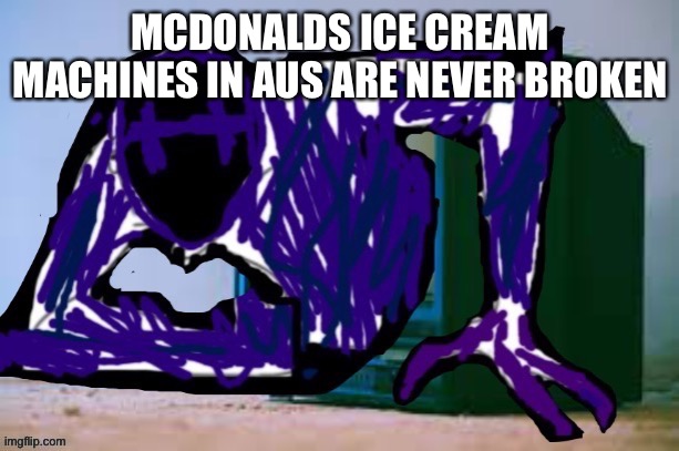 when ever i go i usually get mcflurry and always get it | MCDONALDS ICE CREAM MACHINES IN AUS ARE NEVER BROKEN | image tagged in glitch tv | made w/ Imgflip meme maker