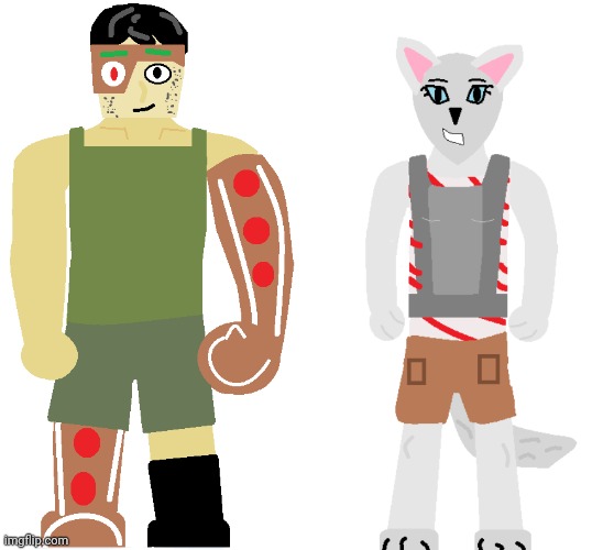 image tagged in gingerbread man,candystripe | made w/ Imgflip meme maker