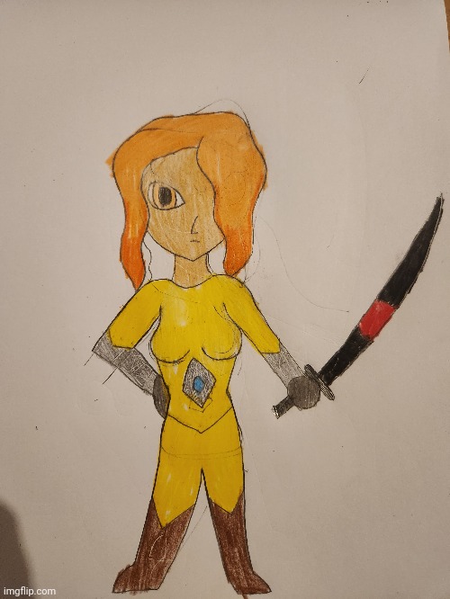 My terraria Infernium oc, Mirai | made w/ Imgflip meme maker