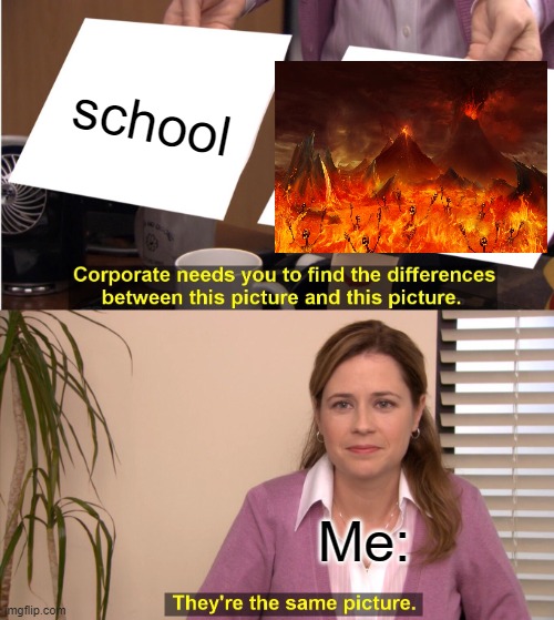 Bro | school; Me: | image tagged in memes,they're the same picture | made w/ Imgflip meme maker