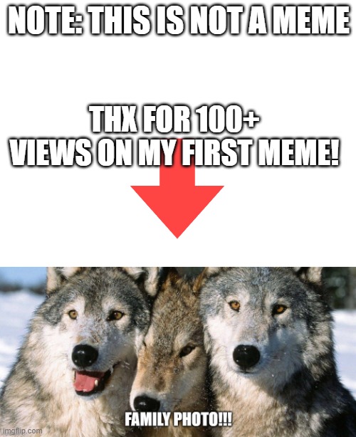 Special thanks | NOTE: THIS IS NOT A MEME; THX FOR 100+ VIEWS ON MY FIRST MEME! | image tagged in not a meme,announcement | made w/ Imgflip meme maker