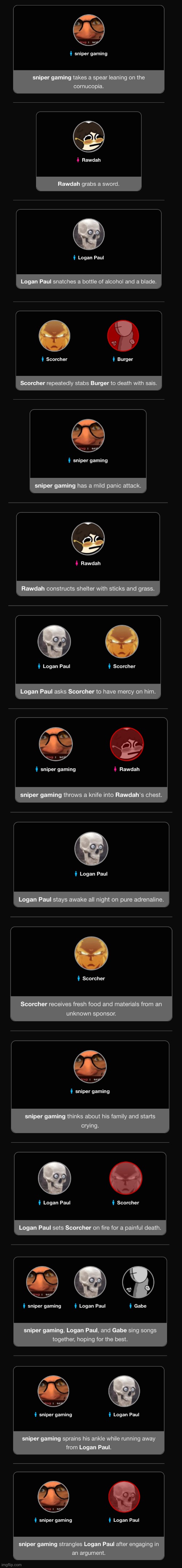 Sniper gaming performs the biggest clutch of the century | image tagged in balls,humger games,1v1v1v1 | made w/ Imgflip meme maker