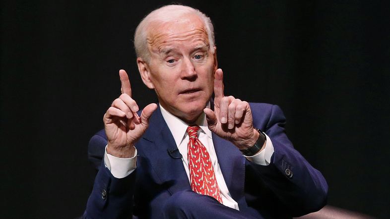 Joe Biden fingers pointing up Blank Meme Template