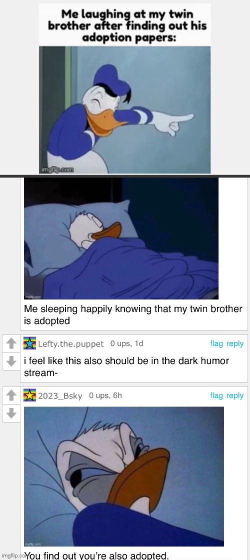 This was lined up to damn well | image tagged in donald duck,sleepy donald duck in bed,timing | made w/ Imgflip meme maker