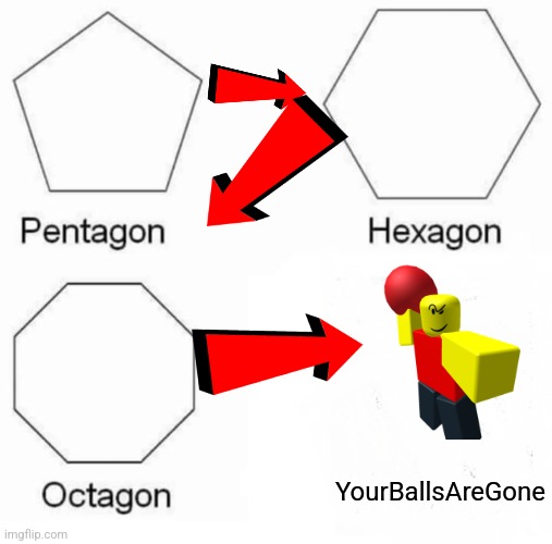 Sus Shapes | YourBallsAreGone | image tagged in memes,pentagon hexagon octagon | made w/ Imgflip meme maker