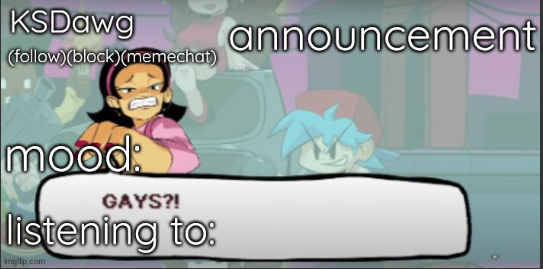 ksdawg homophobic temp Blank Meme Template