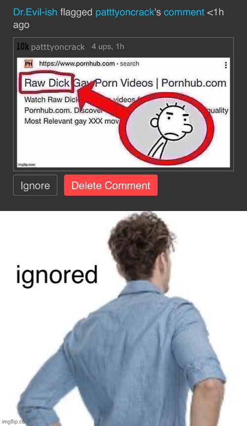 image tagged in ignored | made w/ Imgflip meme maker