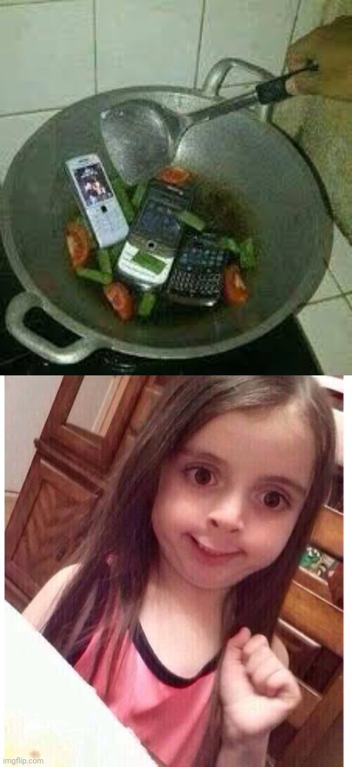 Frying phones | image tagged in ummm,cursed image,cell phone,memes,frying pan,cursed food | made w/ Imgflip meme maker