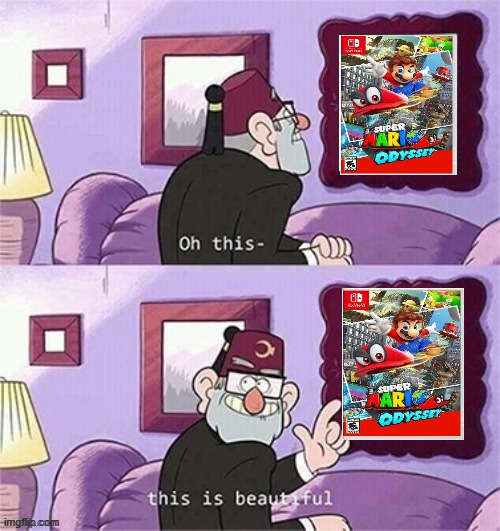 super mario odyssey is a masterpiece | image tagged in oh this this beautiful blank template,super mario odyssey,nintendo switch | made w/ Imgflip meme maker