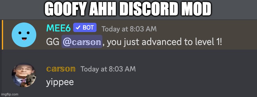 GOOFY AHH DISCORD MOD | image tagged in discord | made w/ Imgflip meme maker