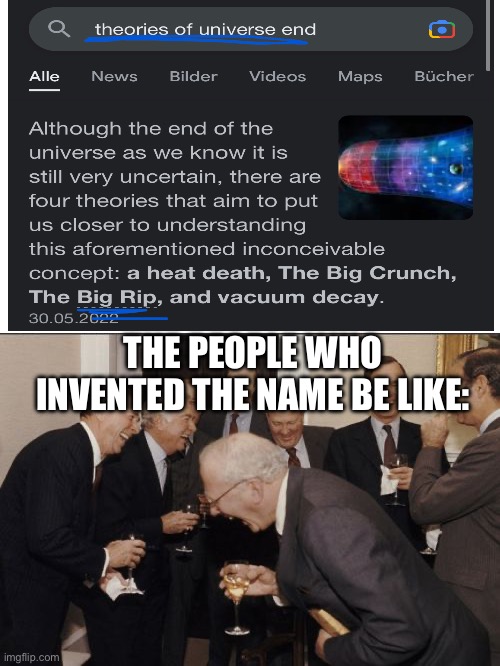 RIP but big | THE PEOPLE WHO INVENTED THE NAME BE LIKE: | image tagged in memes,laughing men in suits | made w/ Imgflip meme maker