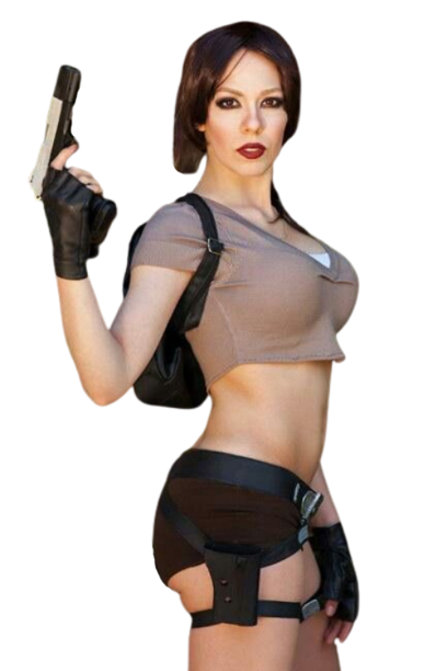 High Quality Lara Croft cosplay Blank Meme Template