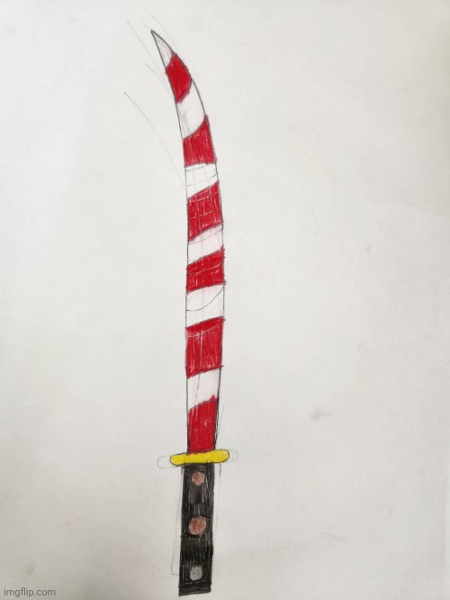 Candy cane katana | made w/ Imgflip meme maker