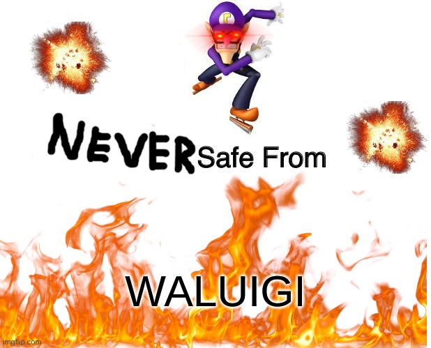 WALUIGI | image tagged in marked safe from | made w/ Imgflip meme maker