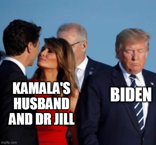 trump cucked | BIDEN; KAMALA'S HUSBAND AND DR JILL | image tagged in trump cucked | made w/ Imgflip meme maker