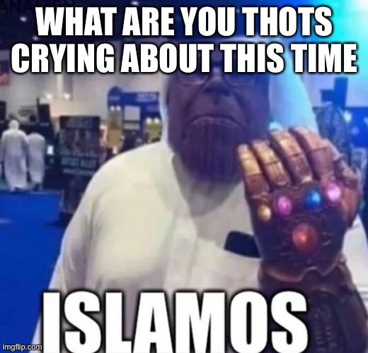 Islamos | WHAT ARE YOU THOTS CRYING ABOUT THIS TIME | image tagged in islamos | made w/ Imgflip meme maker