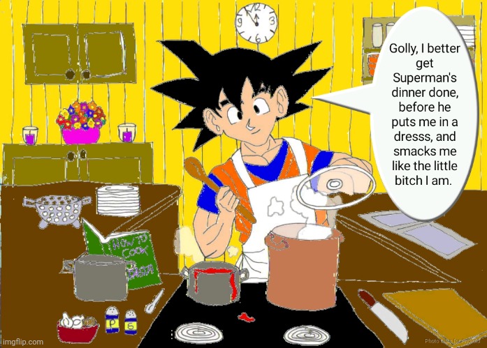 Goku is Superman's bish | image tagged in dc comics,marvel,dragon ball z | made w/ Imgflip meme maker