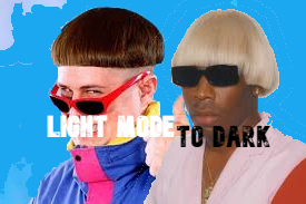 High Quality Light Mode to Dark Blank Meme Template