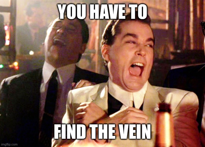 Good Fellas Hilarious | YOU HAVE TO; FIND THE VEIN | image tagged in memes,good fellas hilarious | made w/ Imgflip meme maker
